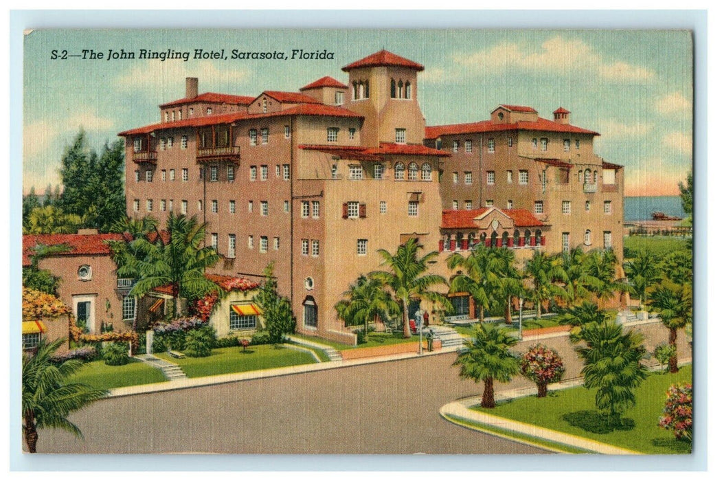 The John Ringling Hotel Winter Resort  Sarasota Florida FL Unposted Postcard