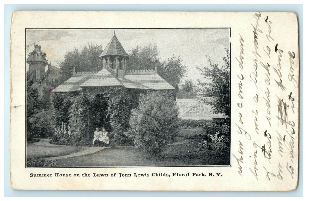 1909 Summer House John Lewis Childs Floral Park New York NY Postcard