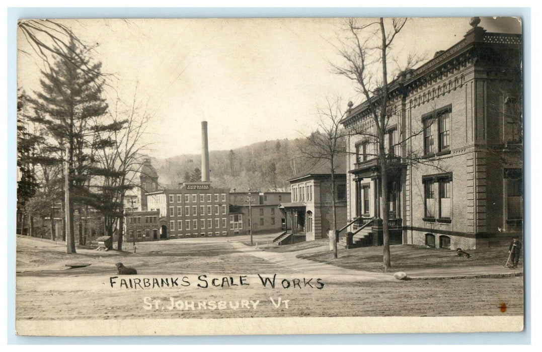 1907 Fairbanks Scale Works St. Johnsbury Vermont RPPC Photo Antique Postcard