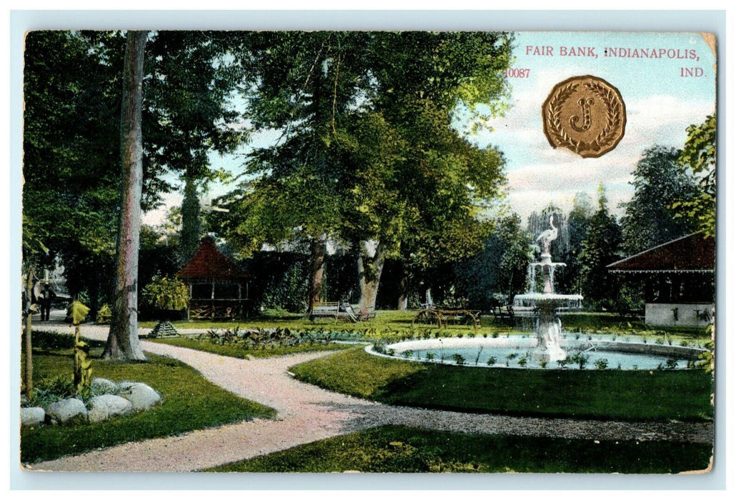 c1910 Fair Bank Park Indianapolis Indiana IN Unposted Antique Postcard