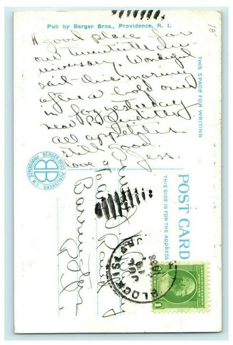 1938 Ocean View Hotel, Block Island, Rhode Island RI Posted Postcard