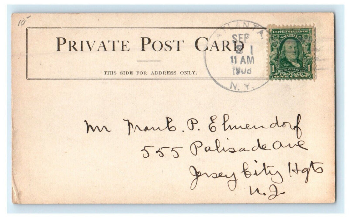 1908 Presbyterian Church, Atlanta New York NY Antique Private Postcard