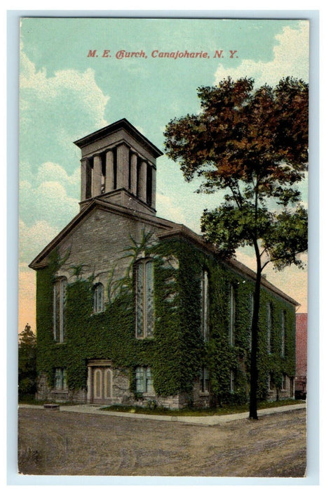 c1910 M.E Church Street View Canajoharie New York NY Antique Postcard
