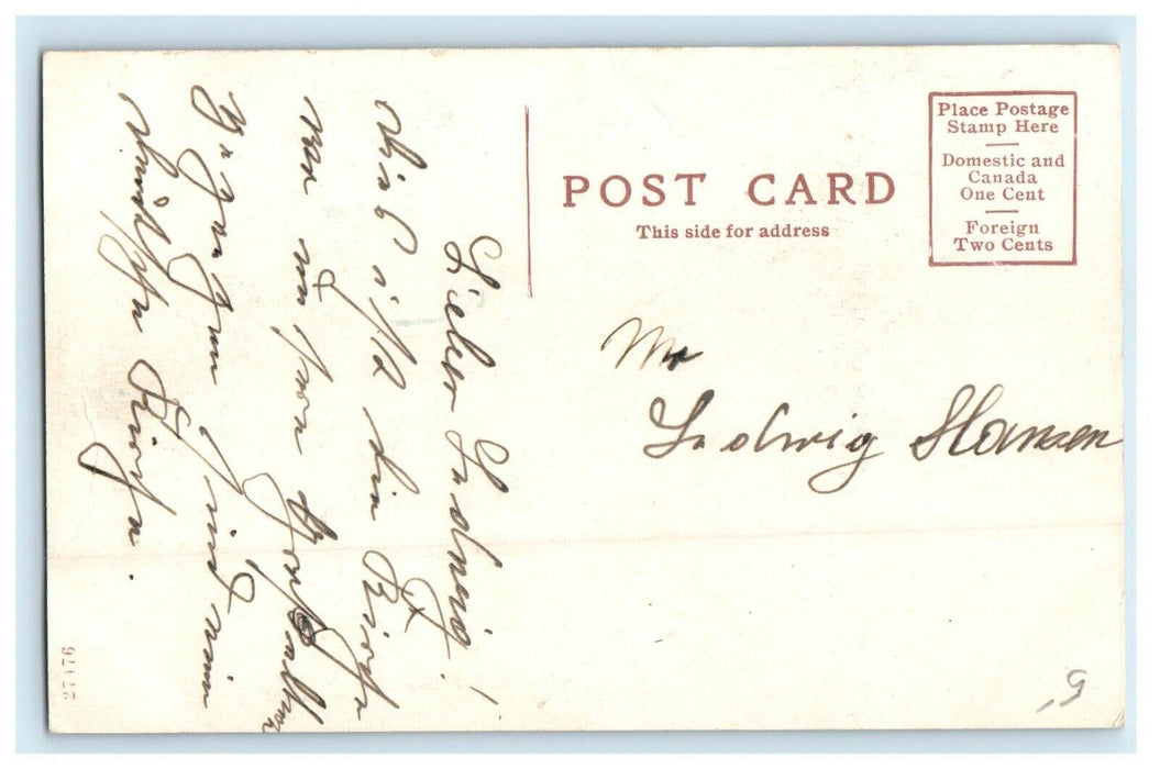c1910 M.E Church Street View Canajoharie New York NY Antique Postcard