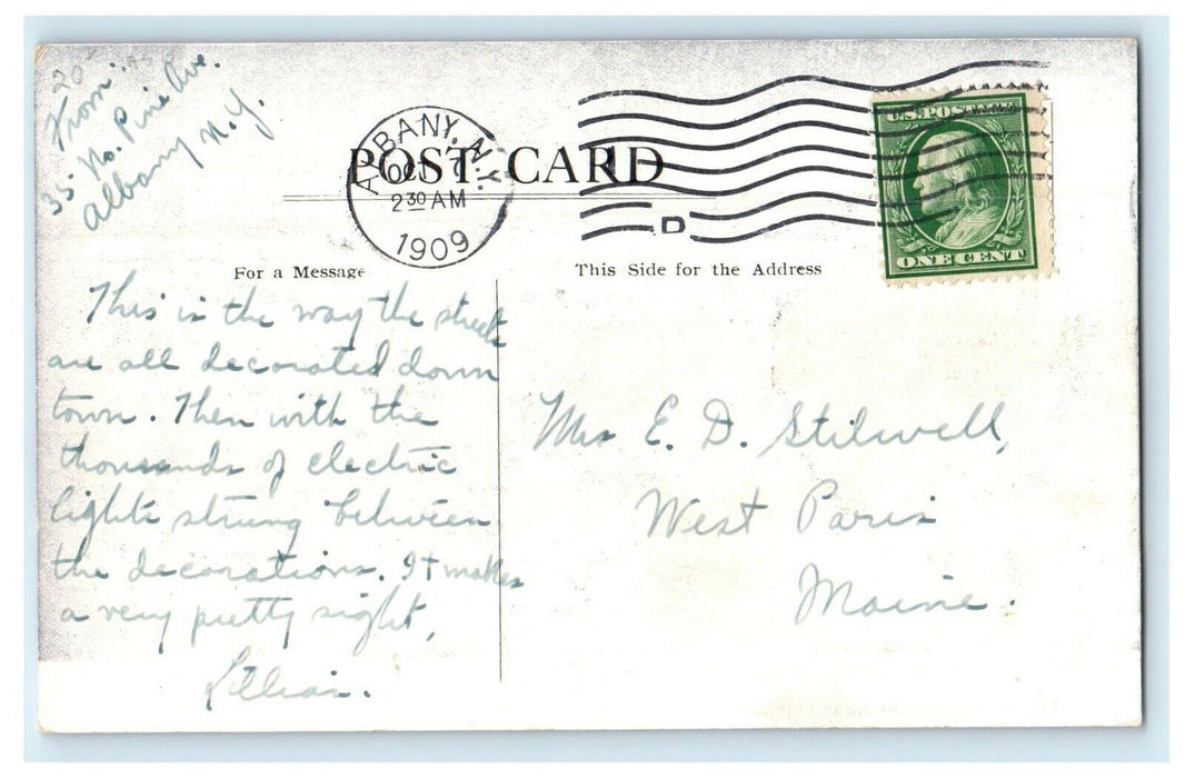 1909 The Shopping District, North Pearl Street, Albany New York NY Postcard