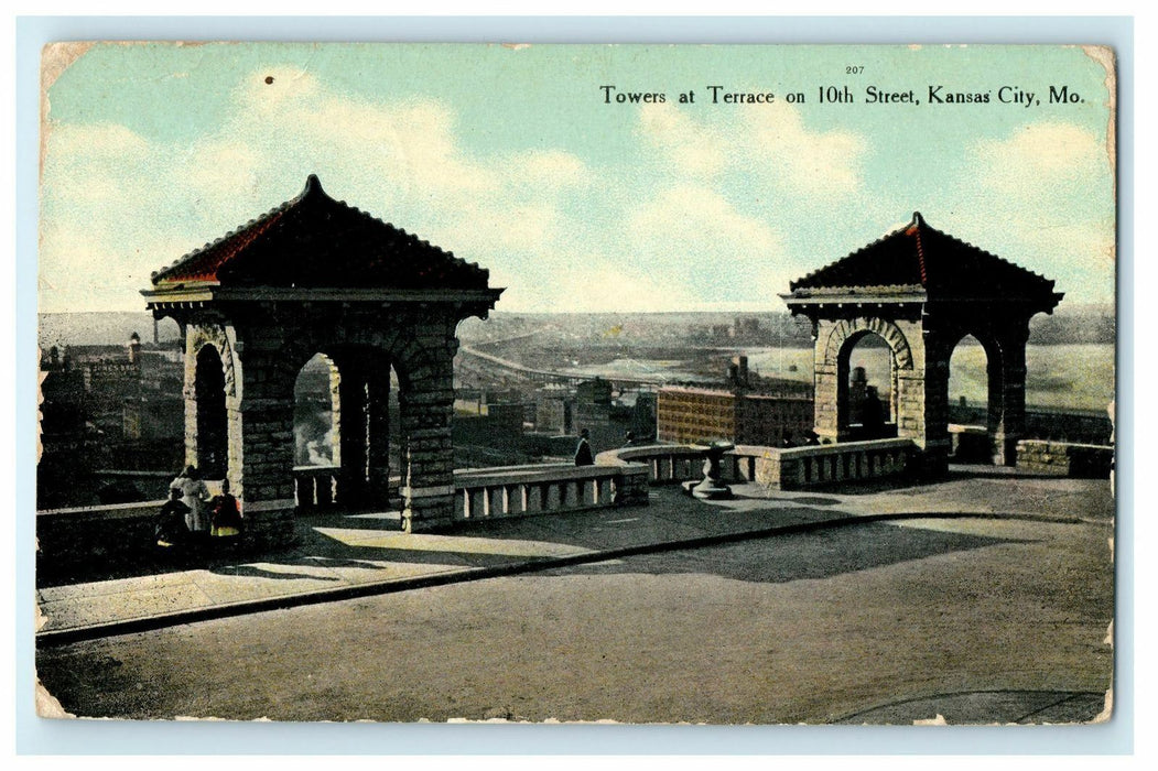 1911 Towers at Terrence on 10th Street, Kansas City Missouri, MO Postcard