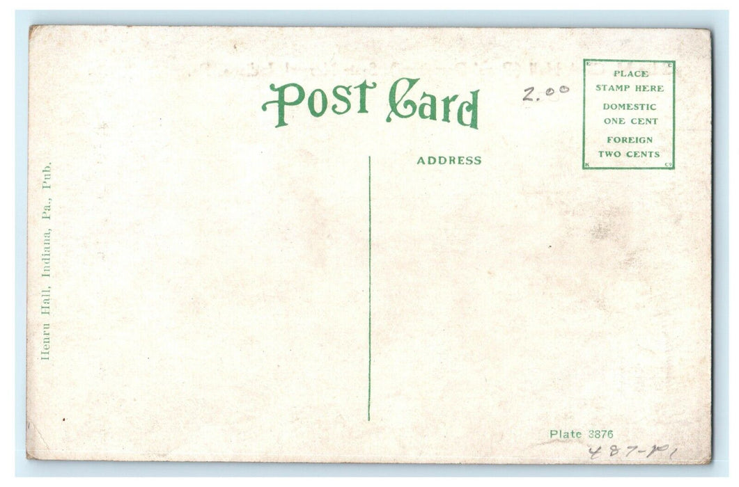 1909 Silas M. Clark (Boy's Dormitory), State Normal, Indiana PA Postcard