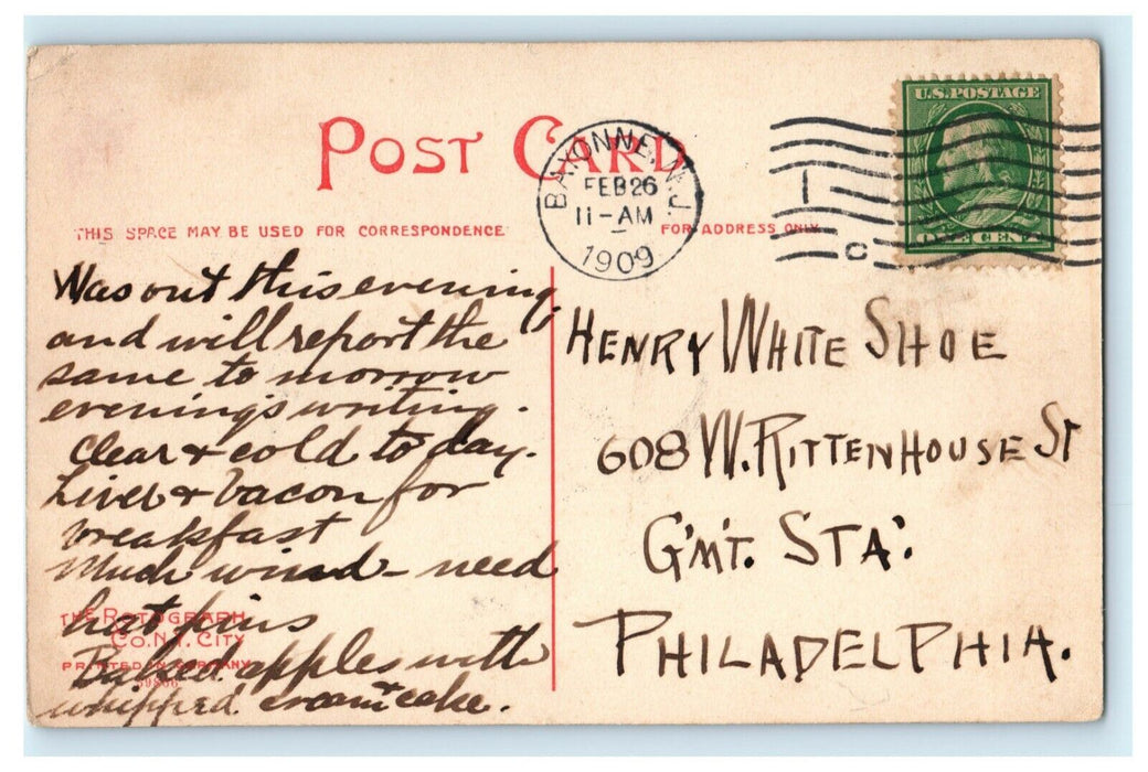 1909 Bergen Point Methodist Episcopal Church Bayonne New Jersey NJ Postcard