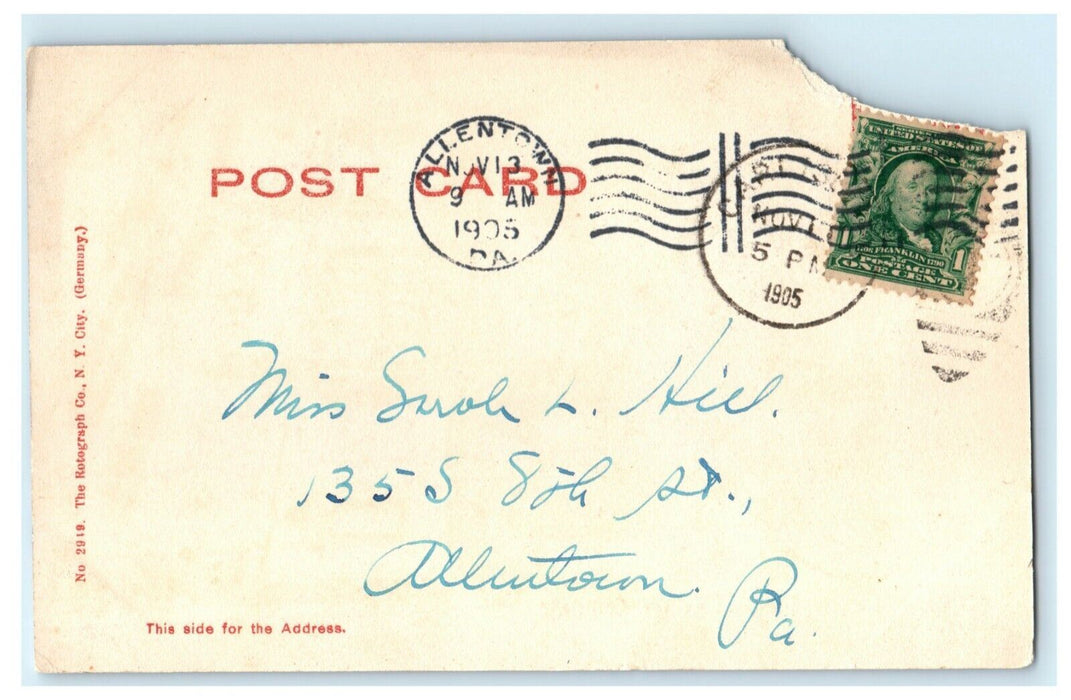 1905 Main Building Dickinson College Carlisle Pennsylvania PA Posted Postcard