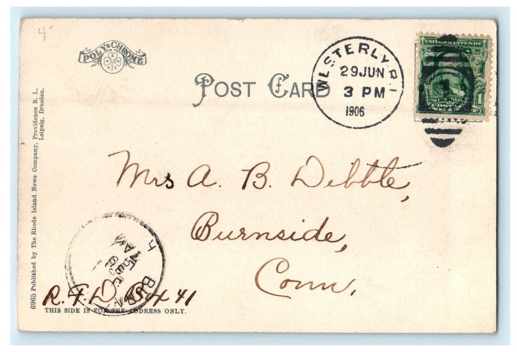 1906 Smith Granite Works View, Westerly, Rhode Island RI Antique Postcard