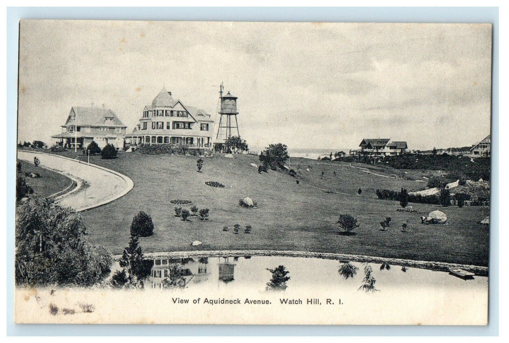 1905 View of Aquidneck Avenue, Watch Hill Rhode Island RI Antique Postcard