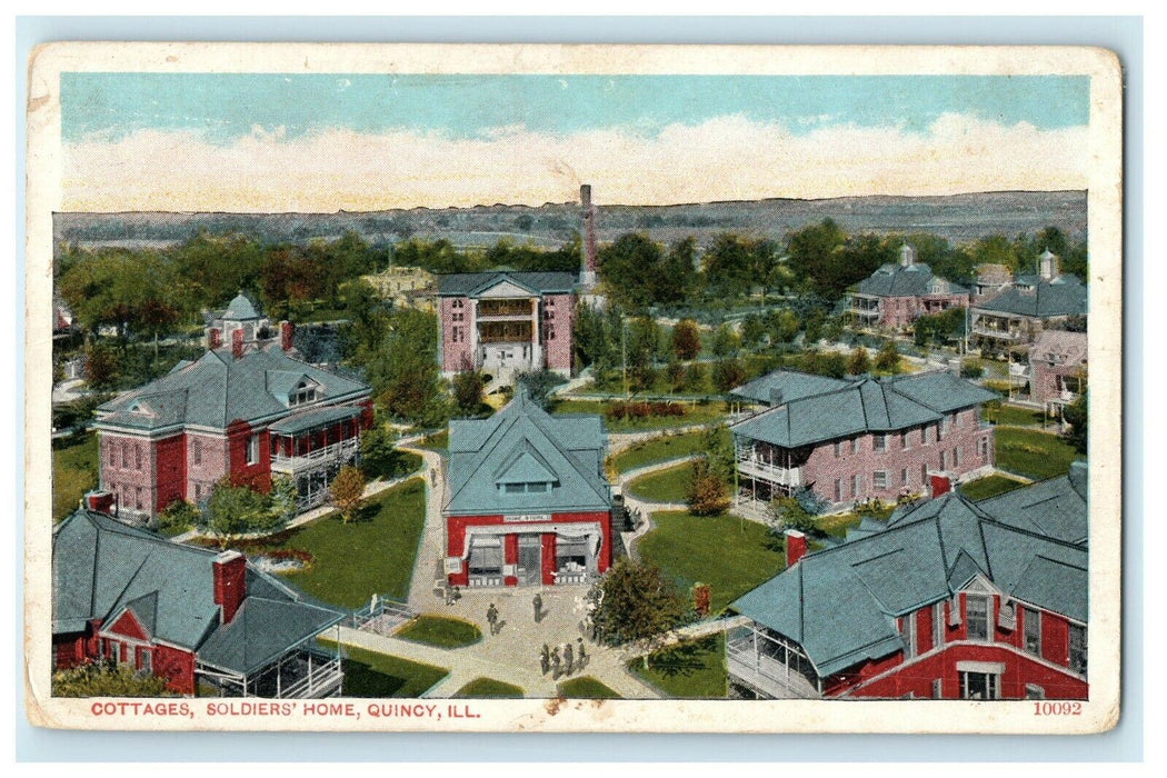1920s Cottages Soldier's Home Quincy Illinois IL Divided Back Posted Postcard