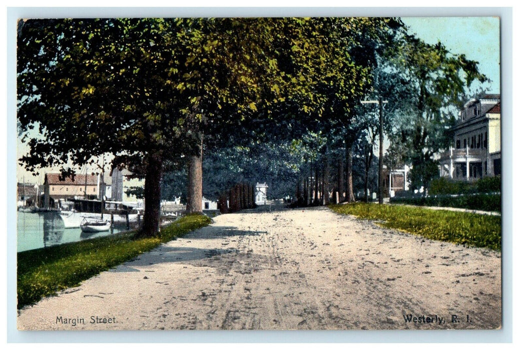 1908 Margin Street, Westerly, Rhode Island RI Antique Posted Postcard