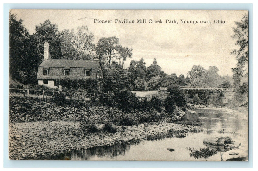 1910 Pioneer Pavilion Mill Creek Park Youngstown Ohio OH Struthers Postcard