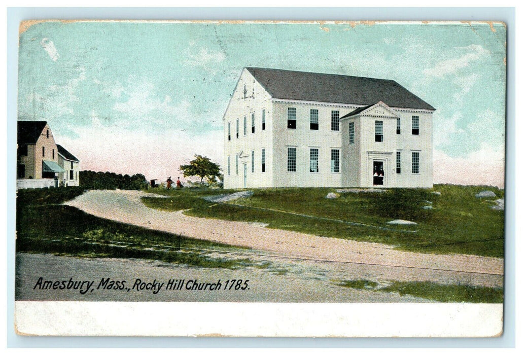Rocky Church 1785 Amesbury Massachusetts MA Antique Postcard