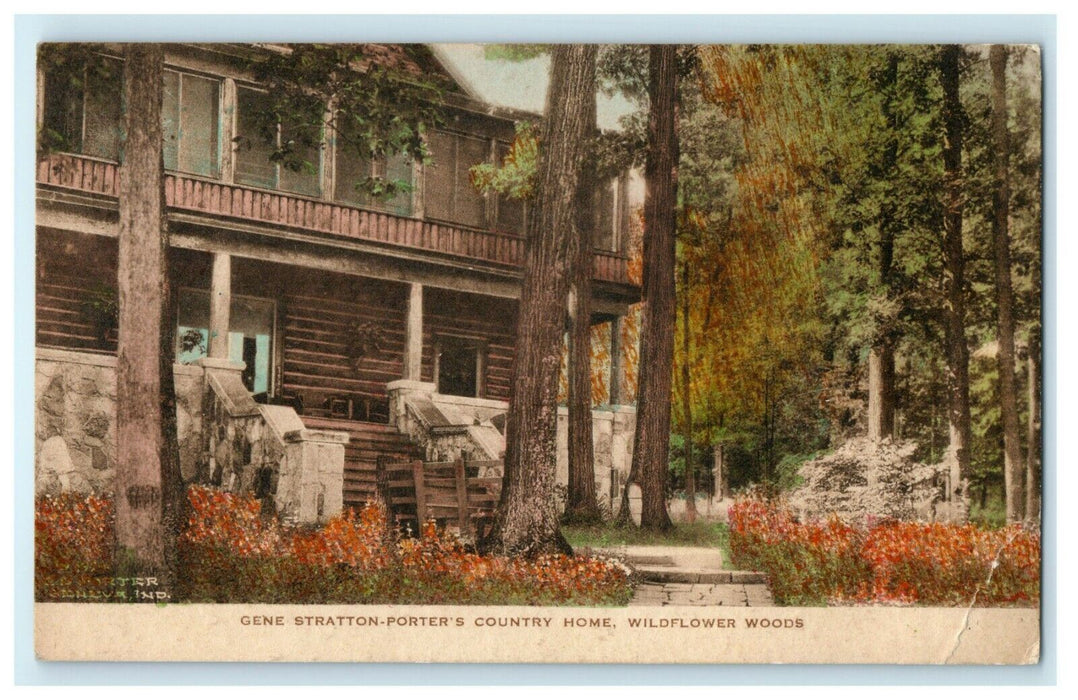 c1910's Gene Stratton-Porter's Country Home Wildflower Geneva Indiana Postcard