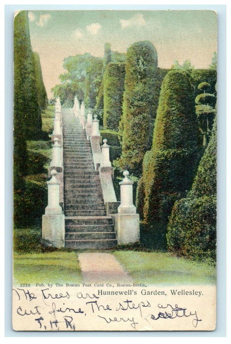 Hunnewells Garden Pub By The Boston Wellesley Massachusetts MA Posted Postcard