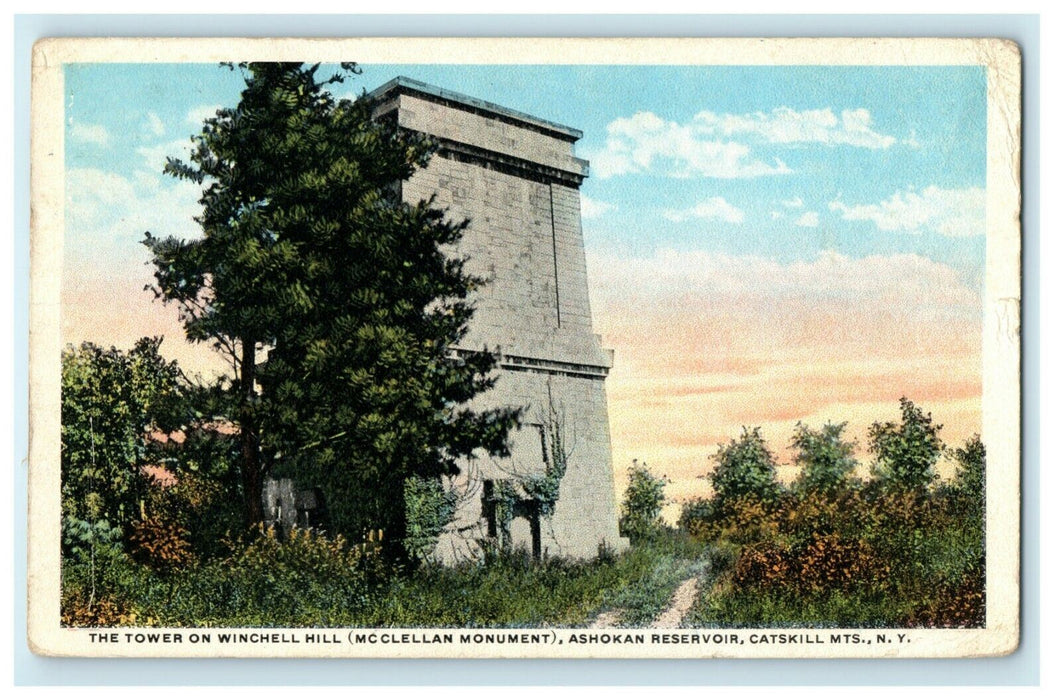 1916 Tower Winchell Hill Ashokan Reservoir Catskill Mts. New York NY Postcard