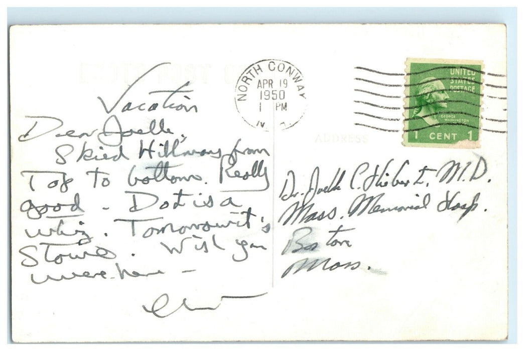 1950 North Side Summit Mt. Washington New Hampshire NH RPPC Photo Postcard