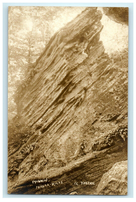 c1910 Pyramid Panama Rocks New York NY RPPC Photo Unposted Postcard