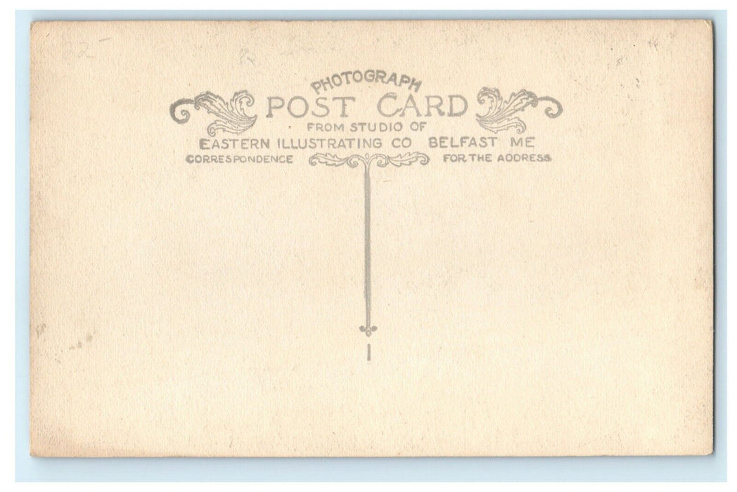 c1910 Public Library Machias Maine ME Unposted Antique RPPC Photo Postcard