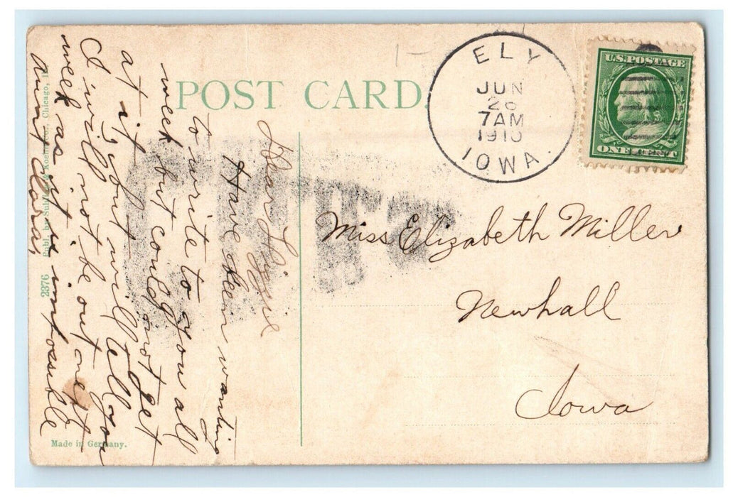 1910 Webster County Court House Des Moines Iowa IA Posted Antique Postcard