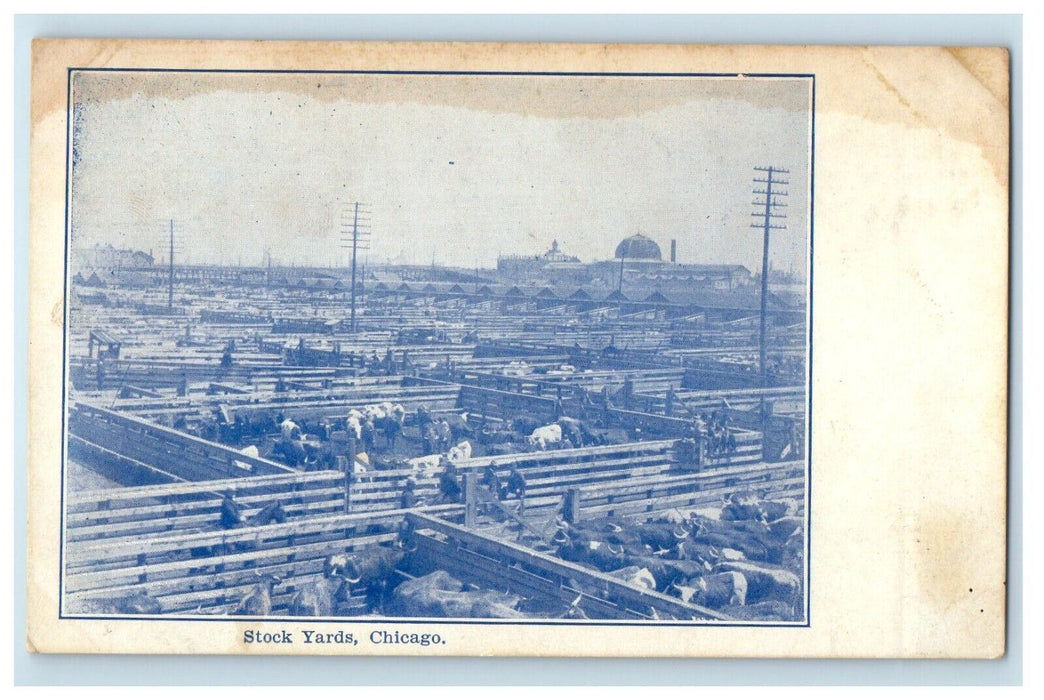 1908 Bird's Eye View Of Stock Yards Chicago Illinois IL , Morral OH Postcard