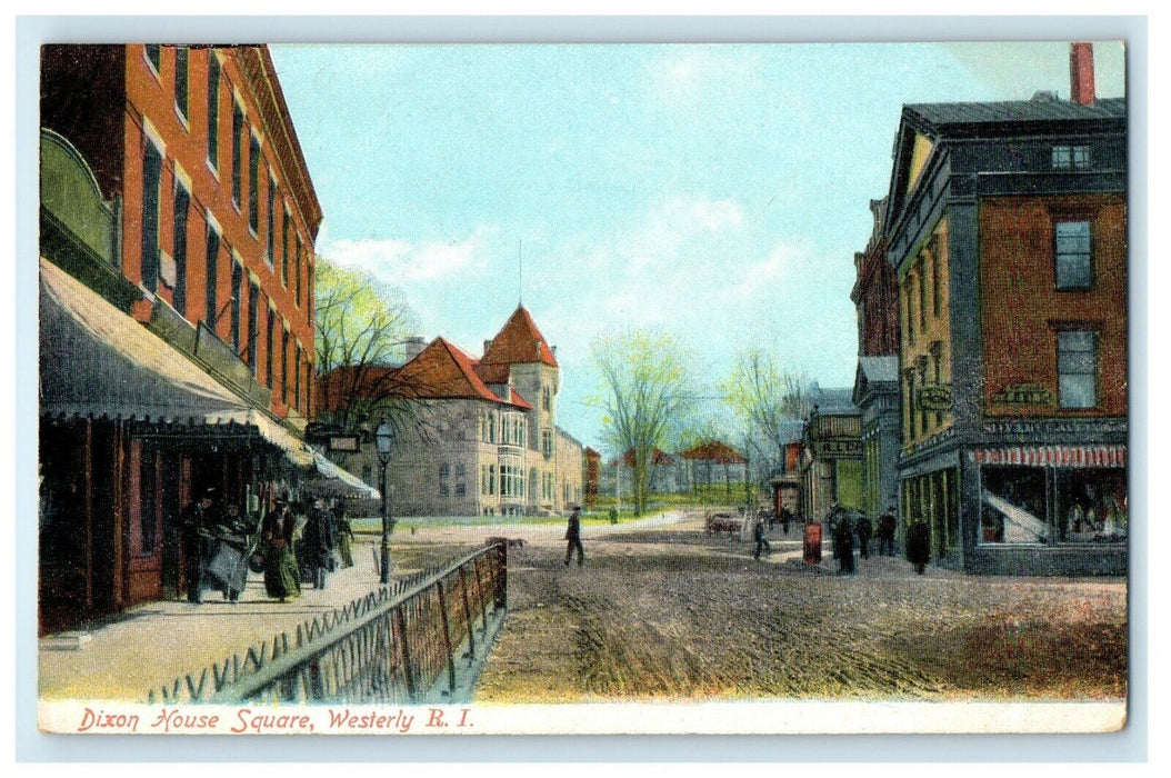 1911 Dixon House Square View, Westerly, Rhode Island RI Antique Postcard