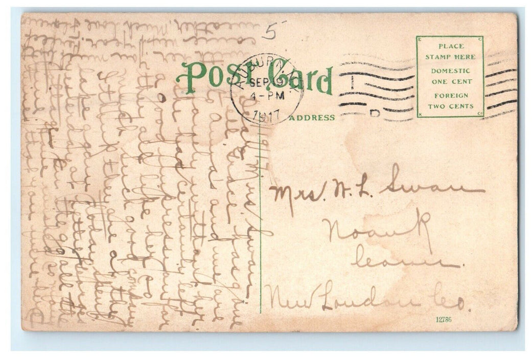 1917 Owasco Lake Outlet, Boat Scene Auburn New York NY Antique Postcard