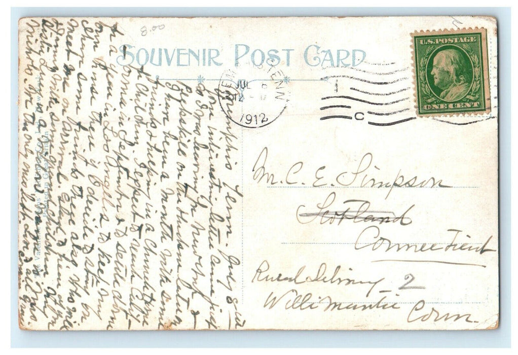 1912 Campus View Of St. Gabriel's School Peekskill New York NY Antique Postcard