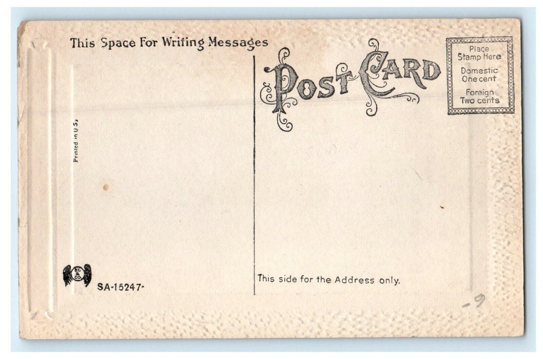 Interior First Presbyterian Church Penn Yan New York N.Y. Embossed Postcard