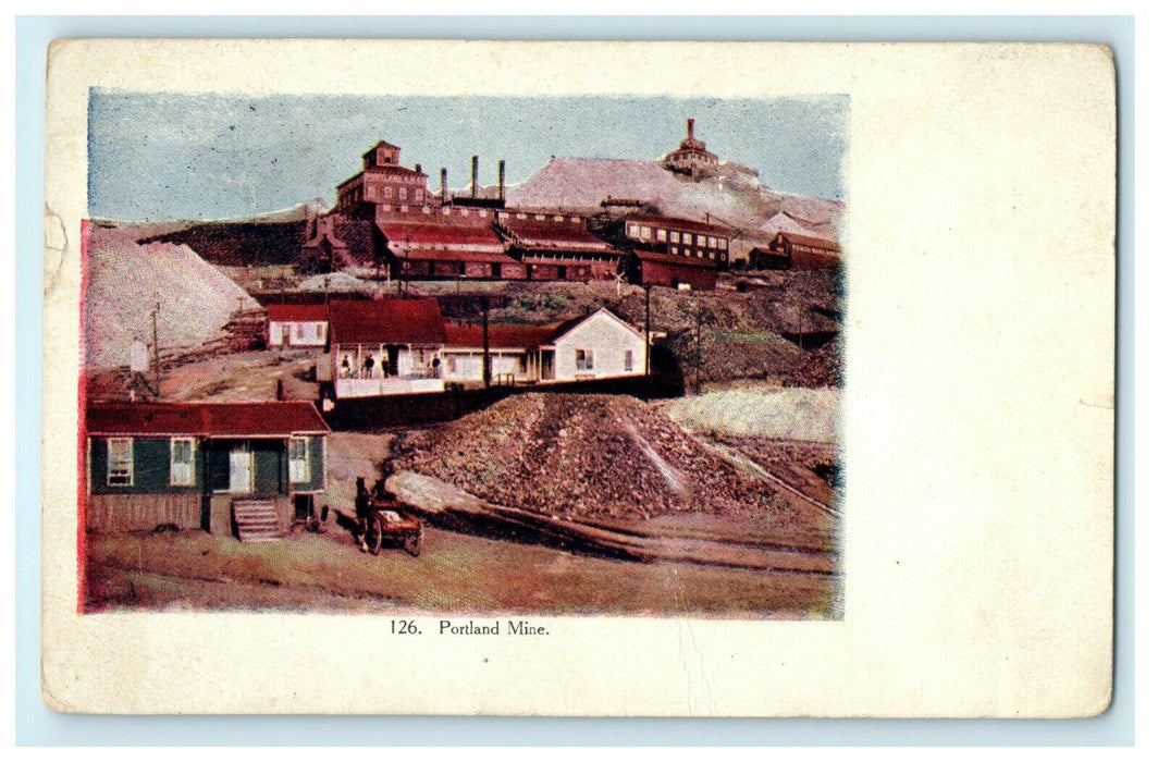 1909 Portland Mine Cripple Creek Colorado CO Gold Embossed Read Comment Postcard