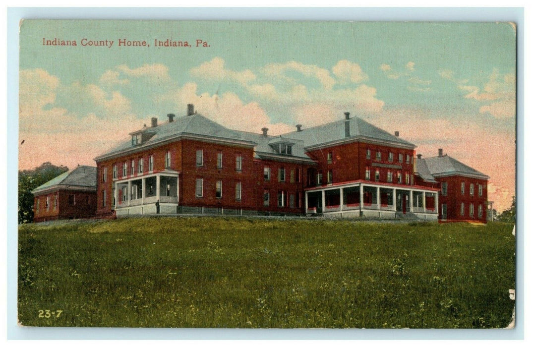 1913 Indiana County Home, Indiana Pennsylvania PA Antique Posted Postcard
