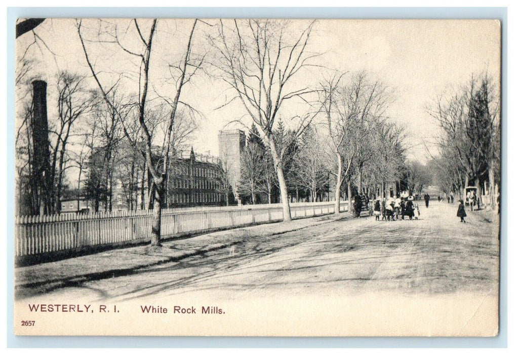 1905 White Rock Mills, Westerly, Rhode Island RI Antique The PCK Series Postcard