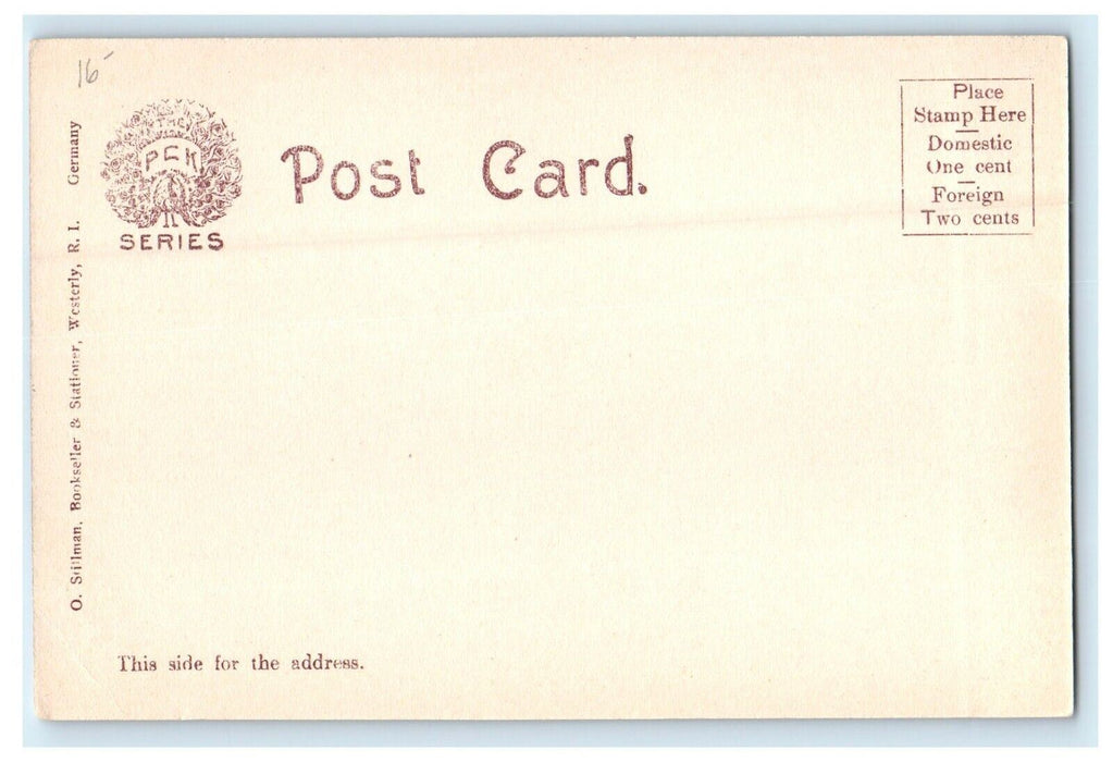 1905 White Rock Mills, Westerly, Rhode Island RI Antique The PCK Series Postcard