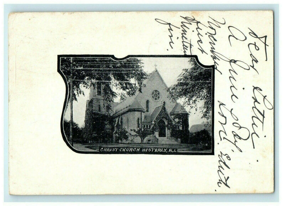 1905 Christ Church View, Westerly, Rhode Island RI Posted Postcard