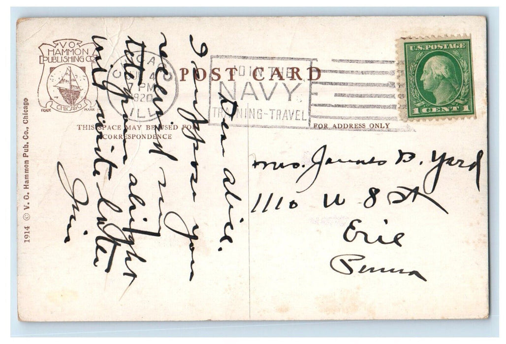 1920 South Shore Country Club Shooting Lodge Chicago Illinois IL Posted Postcard