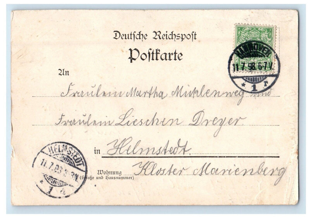 1898 Gruss aus Hannover Roepke's Tivoli Germany Posted Antique Postcard