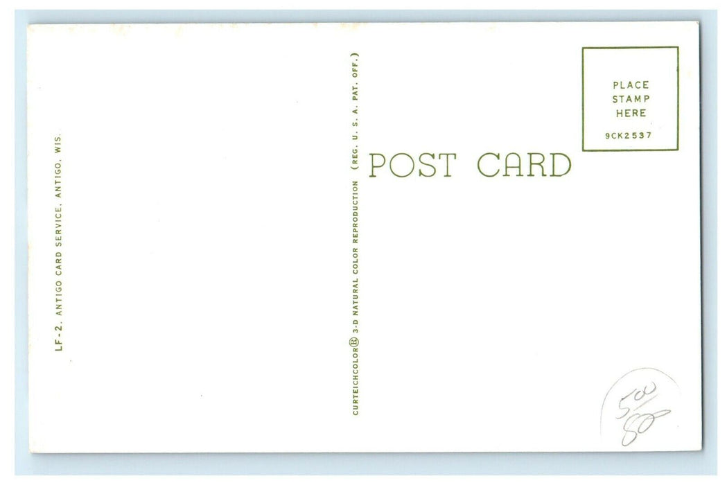 c1930's Greetings From Lac Du Flambeau Wisconsin WI, Cars Split View Postcard