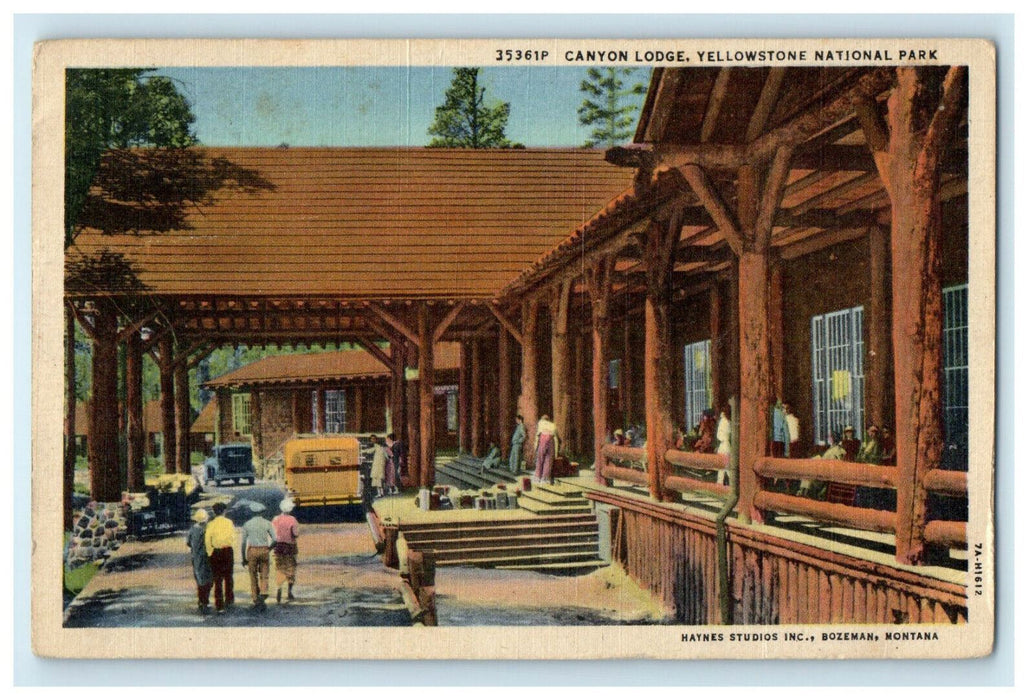 1956 Canyon Lodge, Yellowstone National Park Posted Vintage Postcard