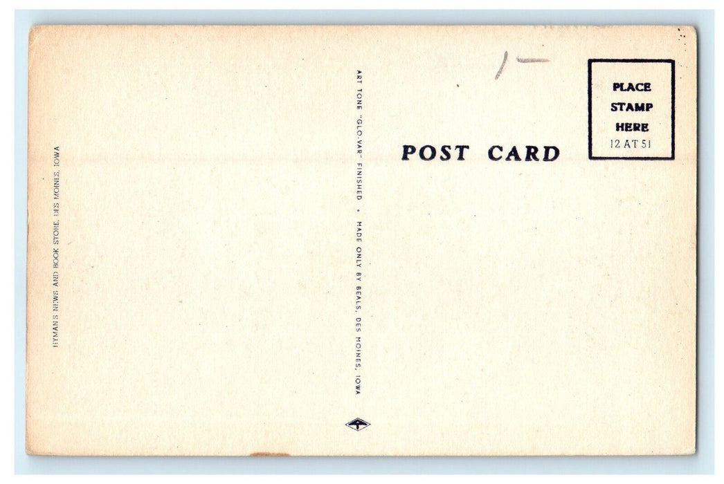 c1940s US Government Veterans Hospital, Des Moines Iowa IA Unposted Postcard