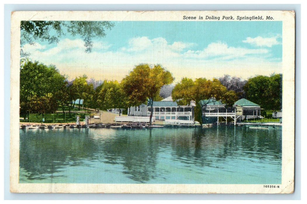 1951 Scene in Doling Park, Springfield Missouri MO Posted Postcard