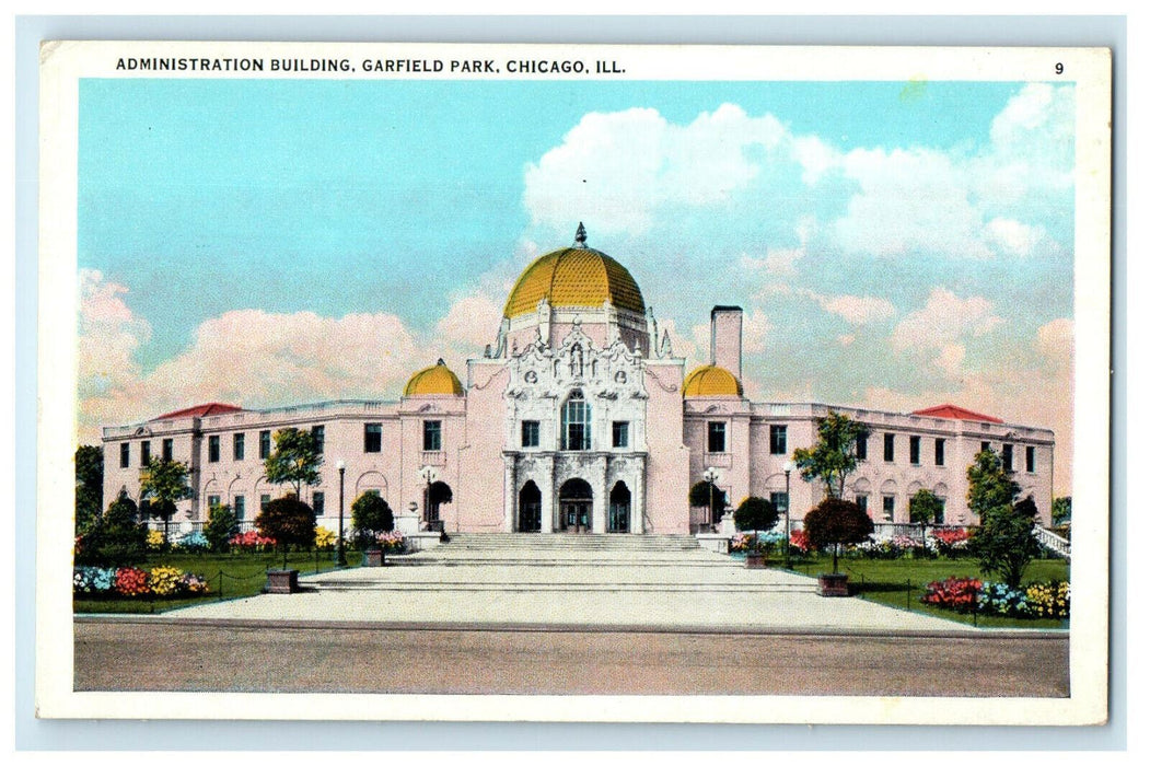c1920s Administration Building Garfield Park Chicago Illinois IL Postcard