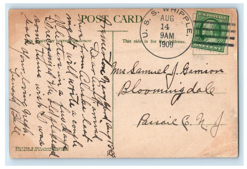 1909 Calvary Church Fillmore Jackson Street San Francisco California CA Postcard