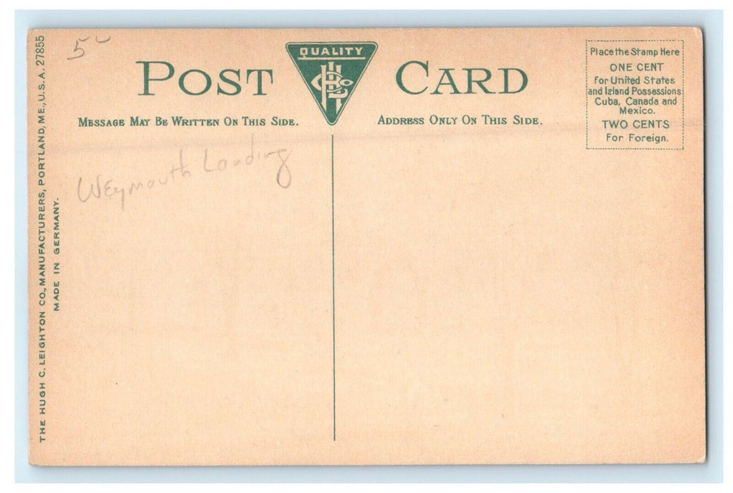 c1910 Weymouth Massachusetts MA, Union Congregational Church Antique Postcard