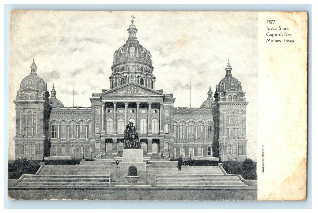 c1910's Iowa State Capitol Des Moines Iowa IA Unposted Antique Postcard