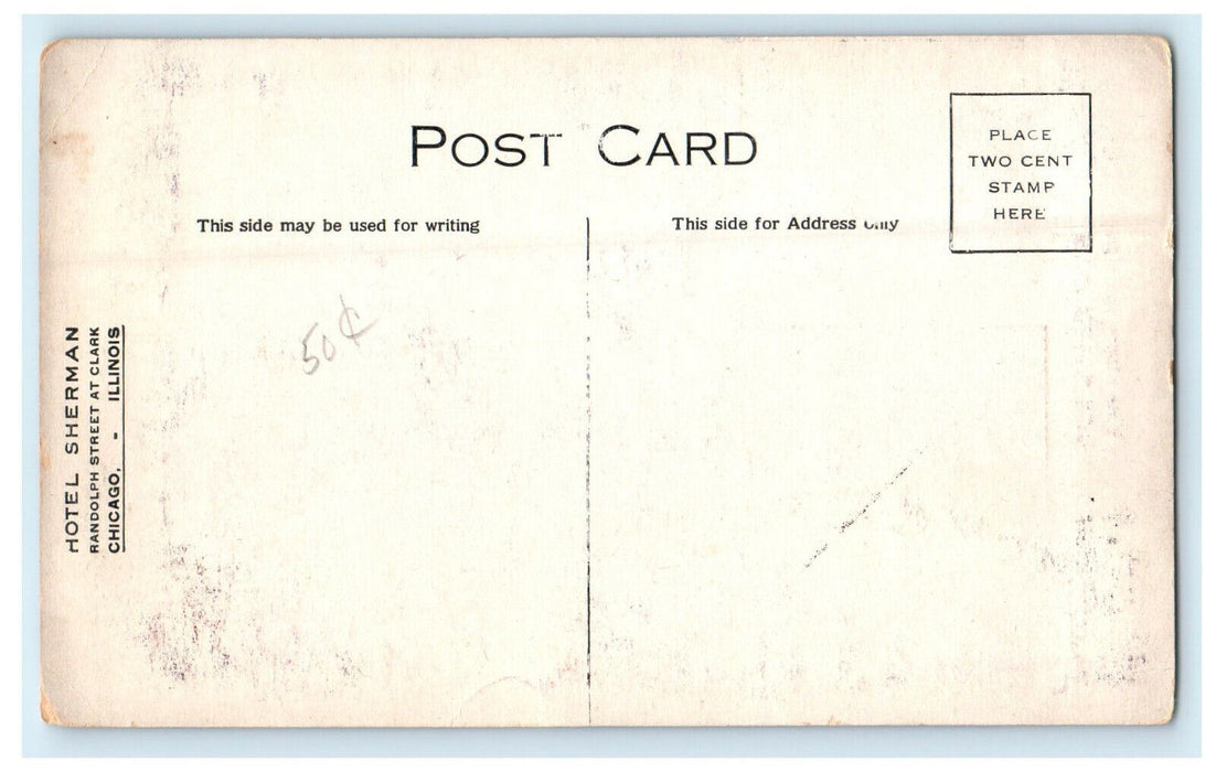 c1920s New Hotel Sherman, Home of College Inn Chicago Illinois IL Postcard
