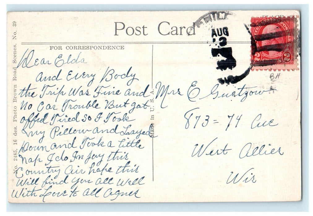 c1940s Greetings from Chili Wisconsin WI Posted Vintage Postcard