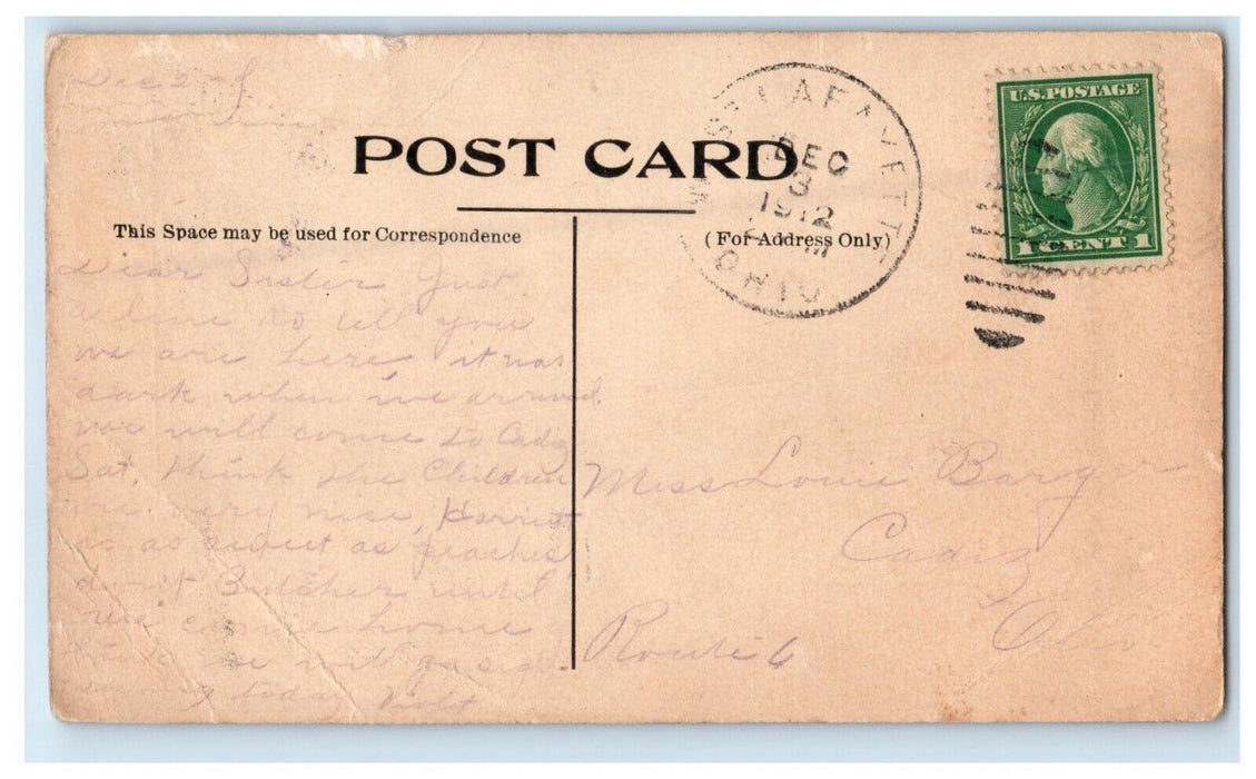 1912 The Lafayette Stamping And Enameling Company Railroad Train Posted Postcard