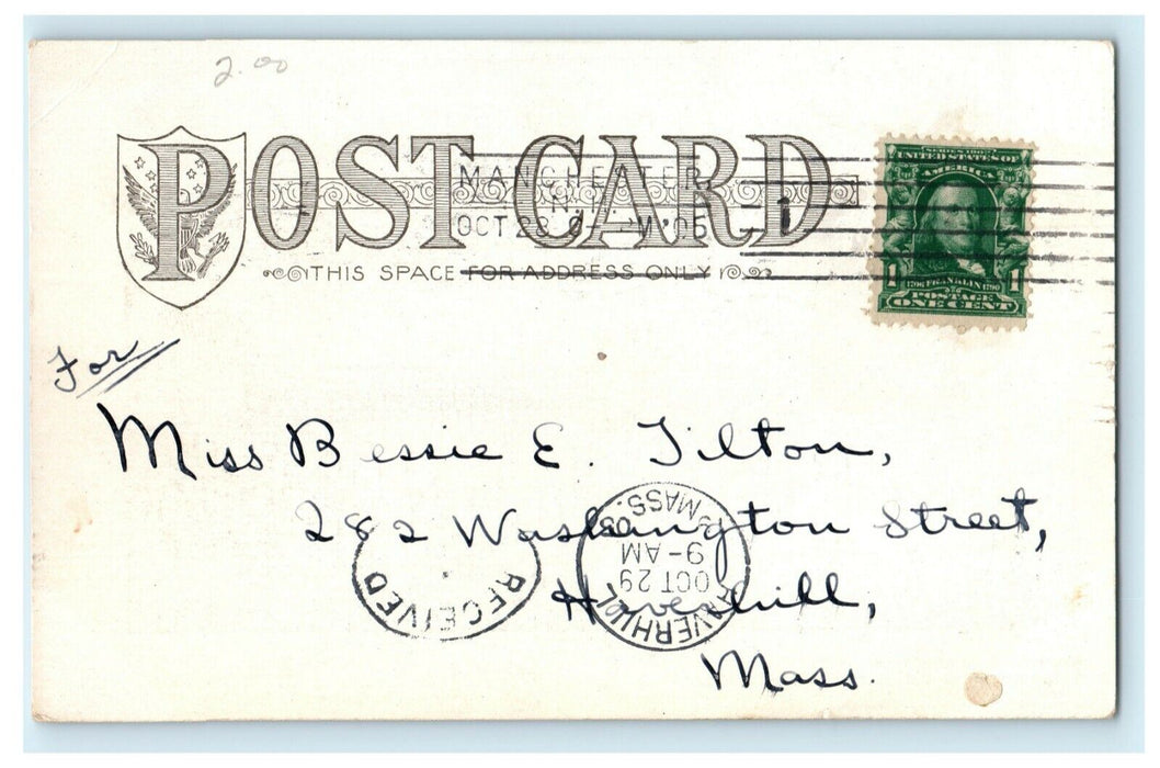 1905 Stark Park Manchester New Hampshire NH Posted Antique Postcard